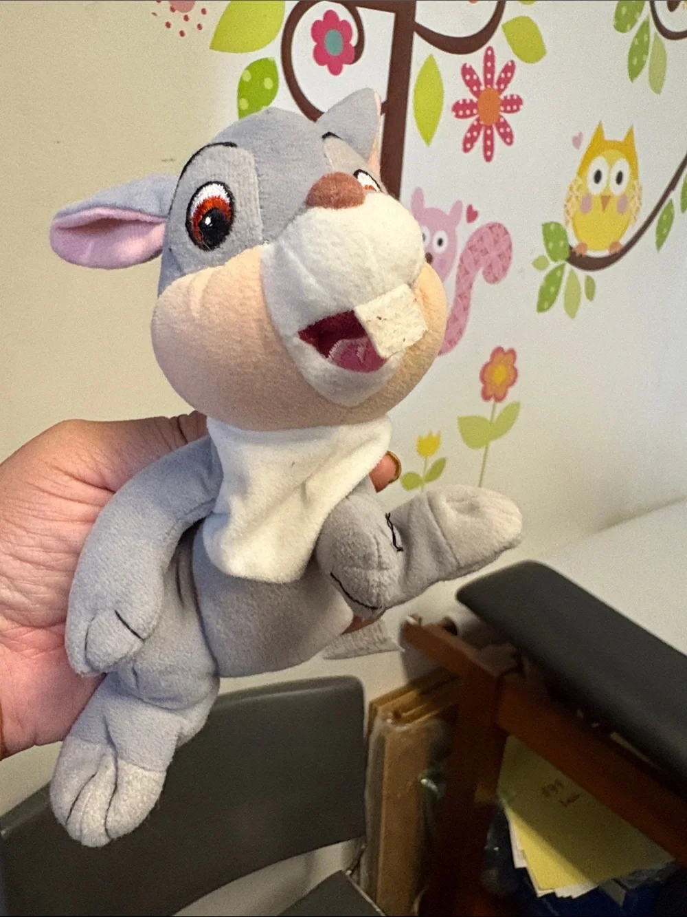 Ty Gray Bunny Plush Pair - Gray and Cream Accents